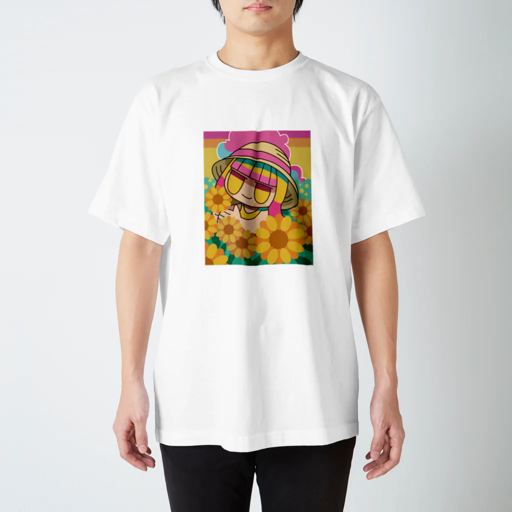 ぽよよんぽんぐの向日葵畑Tシャツ Regular Fit T-Shirt