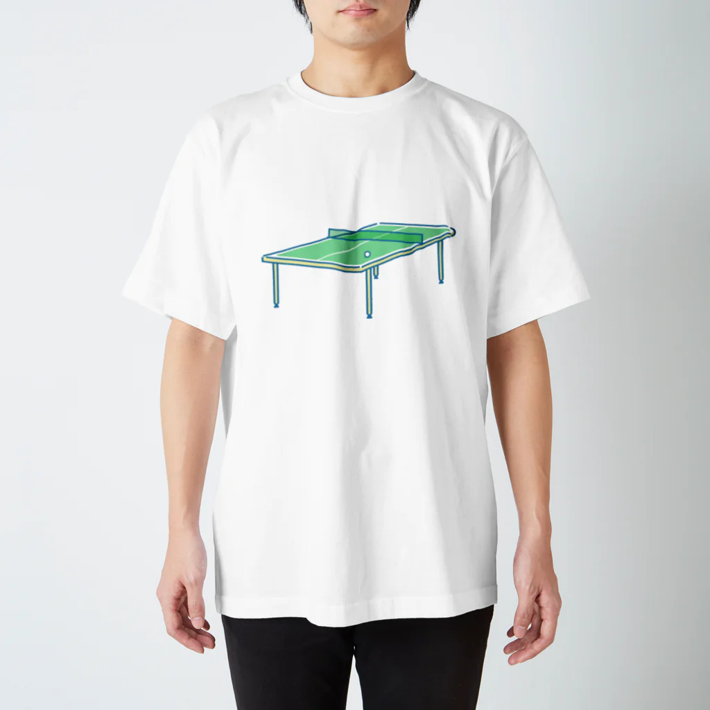 微々子(Viviko)の卓球ガール(前面卓球台ver.) Regular Fit T-Shirt