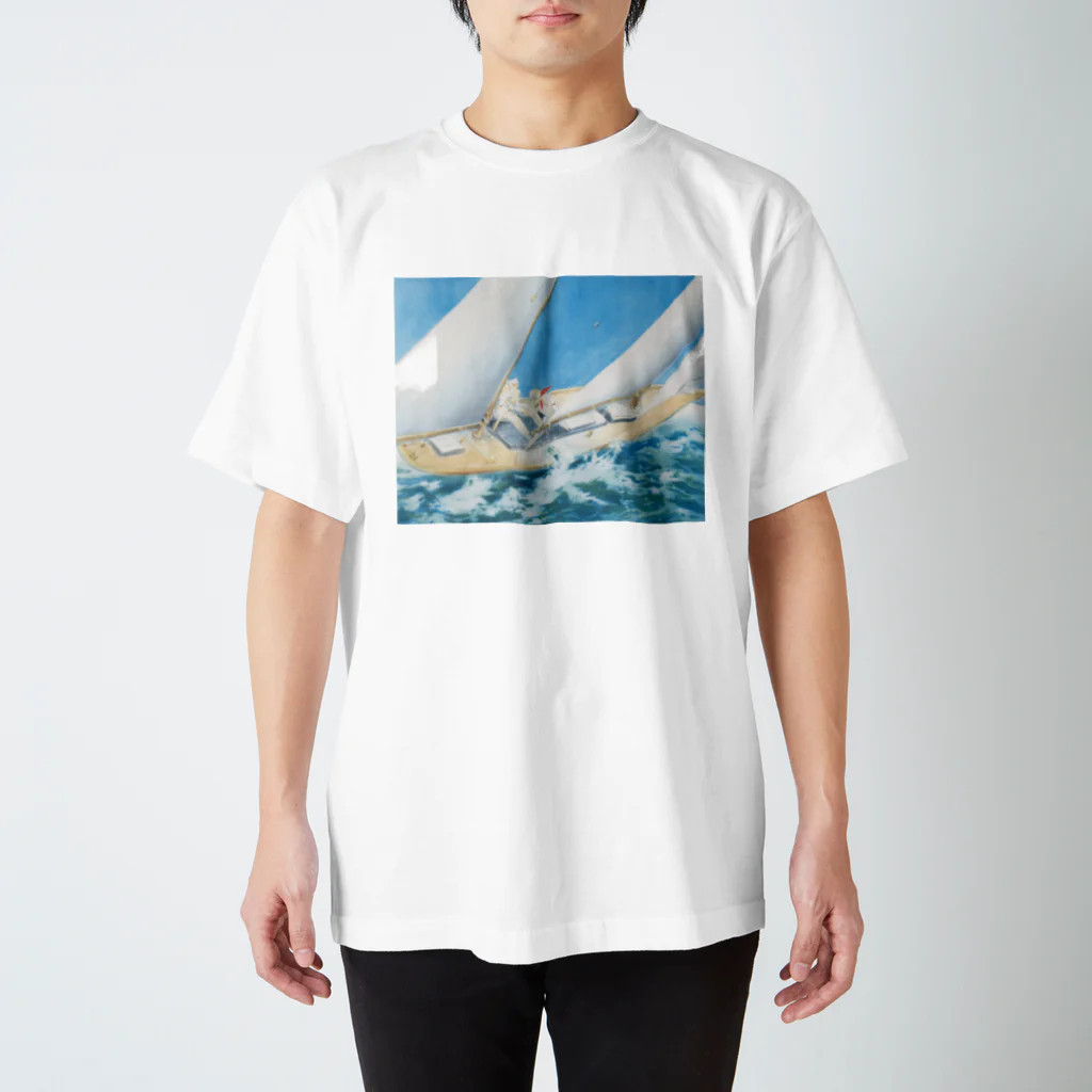 世界の絵画アートグッズのルイ・イカール《ヨットレース》 スタンダードTシャツ