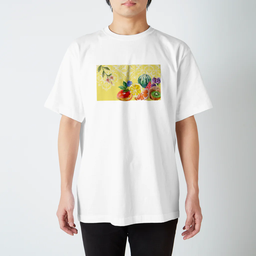 sopshizu shop ~CAFE  MOON~の夏のレトロフルーツ スタンダードTシャツ