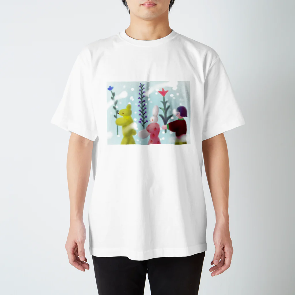 玉川ノンちゃんのお花摘み スタンダードTシャツ