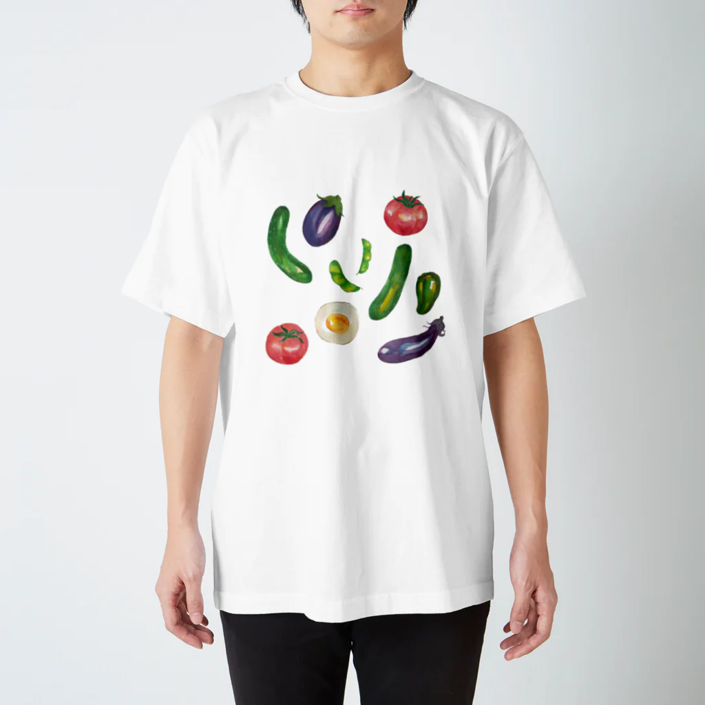 坂之下しまの力強いお野菜たち スタンダードTシャツ