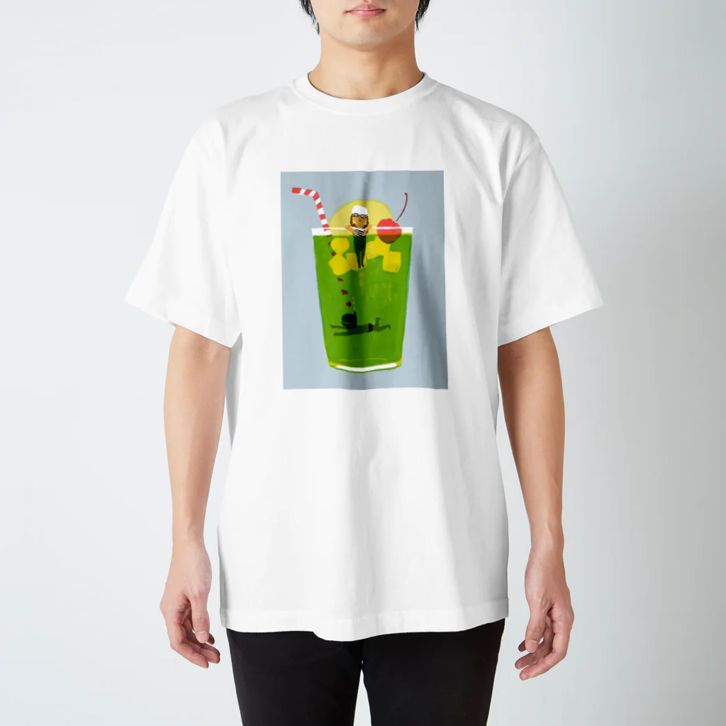 ますだまさのぶのメロンクリームソーダ スタンダードTシャツ