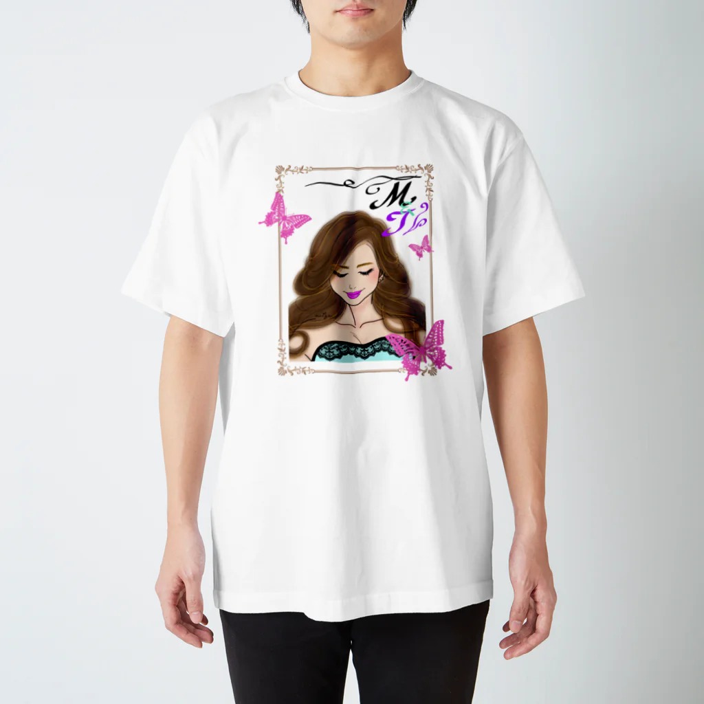 Ｍ✧Ｌｏｖｅｌｏ（エム・ラヴロ）のぴんくりっぷさん♪（Ｍ＆Ｔ）① スタンダードTシャツ