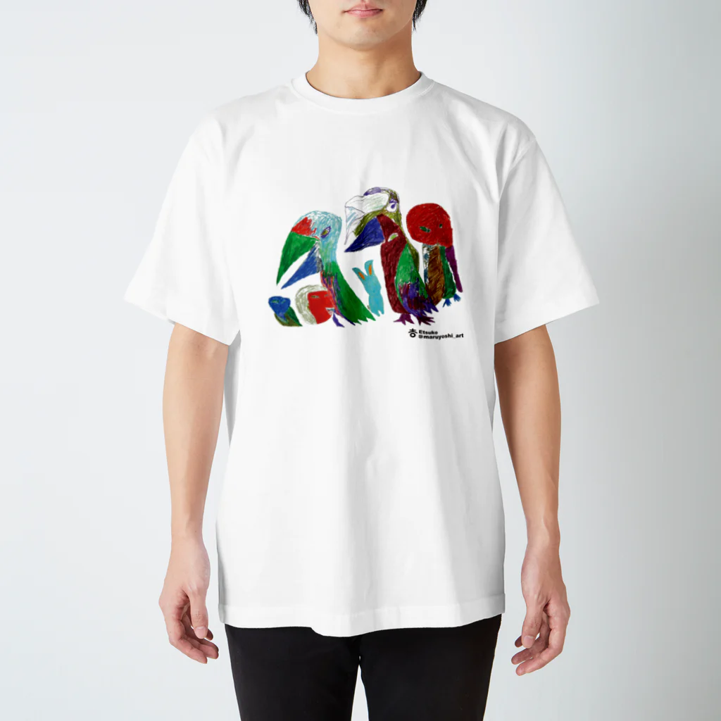 まるよし絵画教室の鳥の行進エトセトラ スタンダードTシャツ