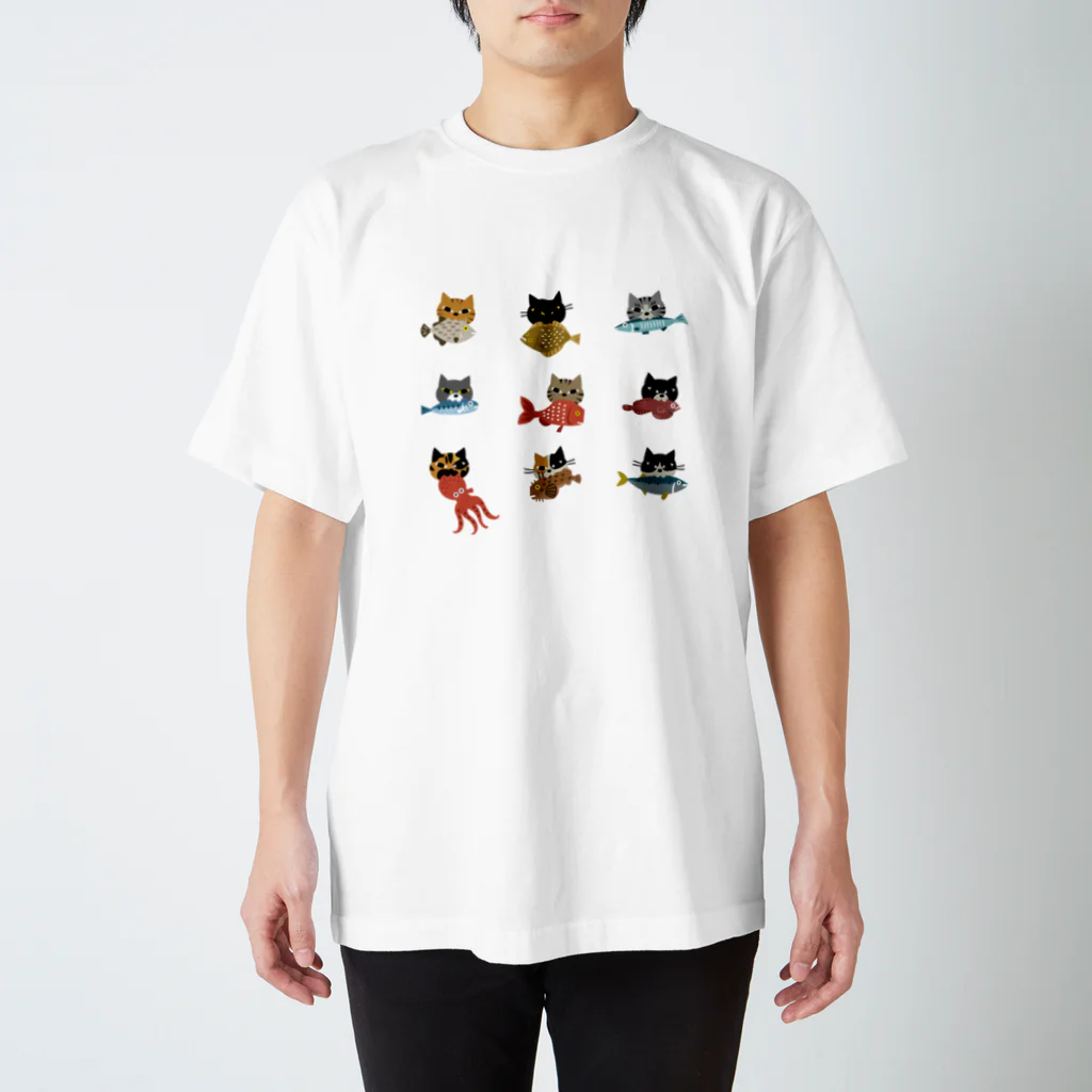 YoakeNecoのよあけねこ　集合 Regular Fit T-Shirt