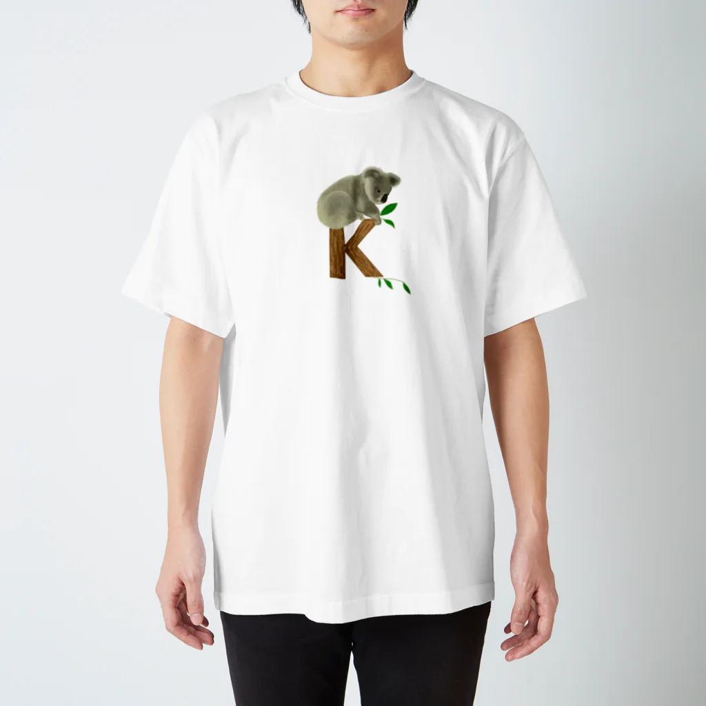 Koaland🐨🌿のK型のユーカリ木とコアラ Regular Fit T-Shirt