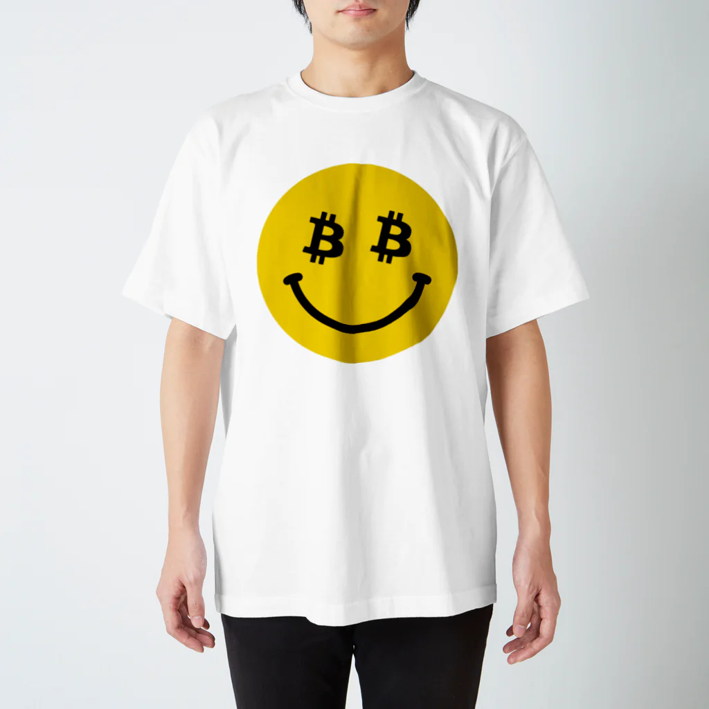 MCP Factoryのビットコインスマイリー スタンダードTシャツ