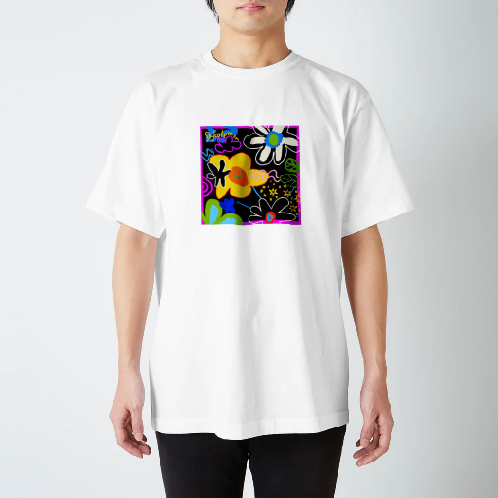  むきむき   地球生活の闇夜 スタンダードTシャツ