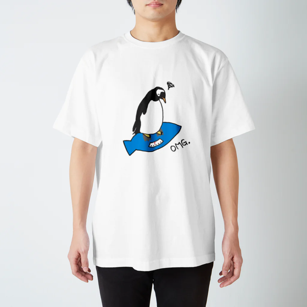 ゆずぽんずの体重を気にするペンギン スタンダードTシャツ