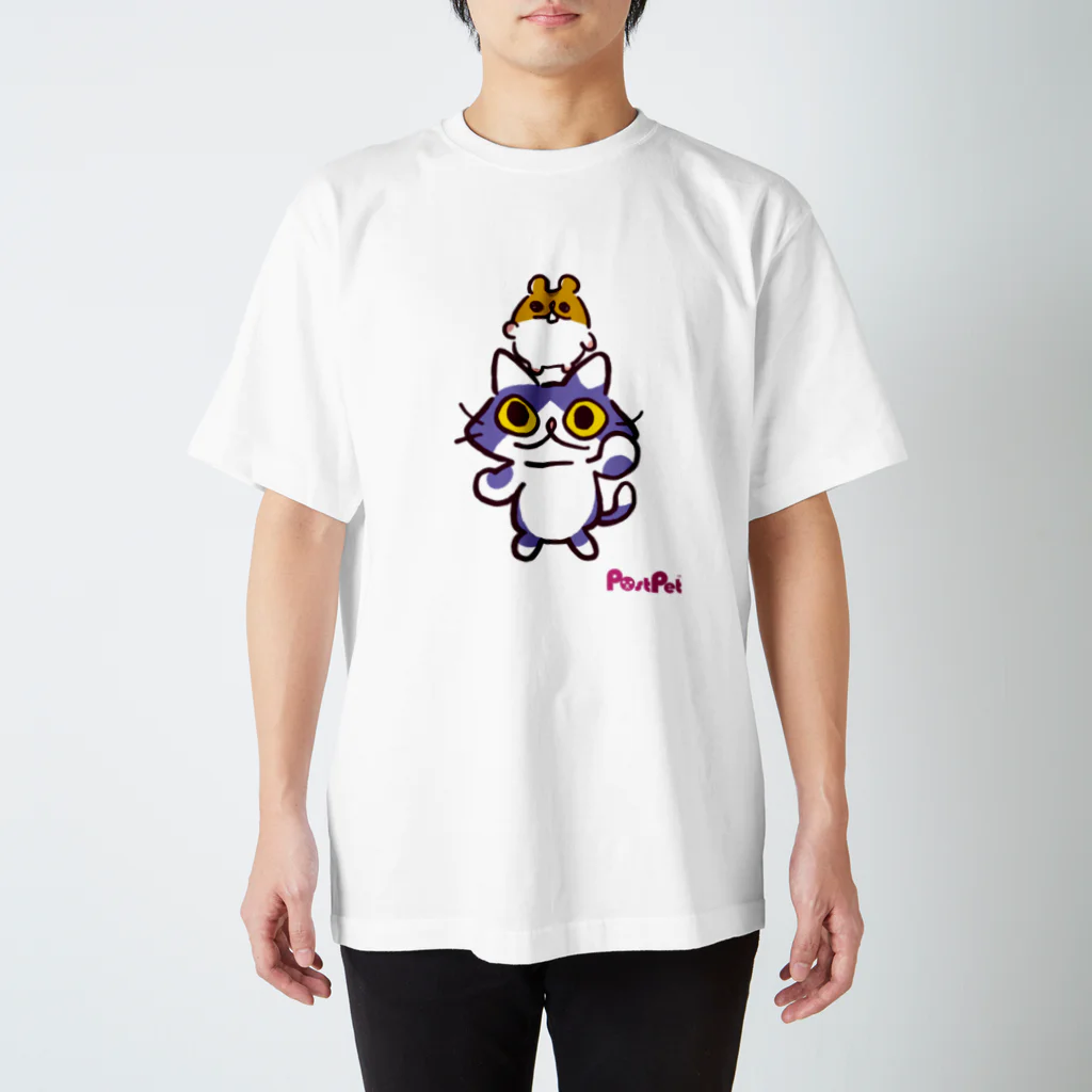 PostPet Official Shopのフロとジンパチの友情 スタンダードTシャツ