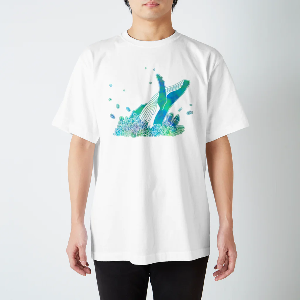 Sulﾐ☆(するみ)/Sul latoの水晶から飛び出した鯨【青】 Regular Fit T-Shirt