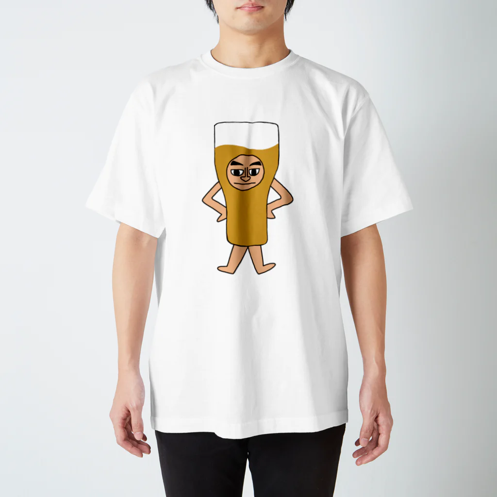 シュールな毎日のビールおじさん スタンダードTシャツ