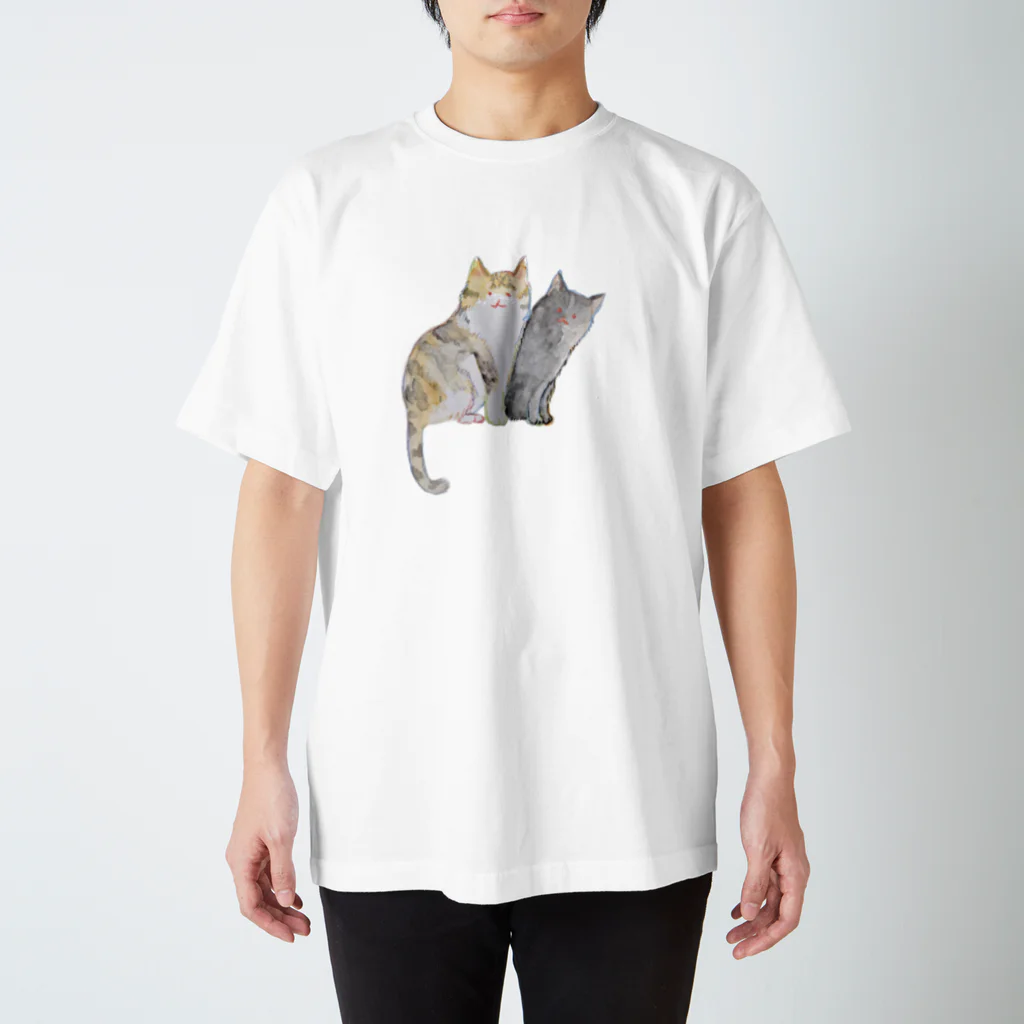 nicospyderのねこちゃん姉妹 スタンダードTシャツ