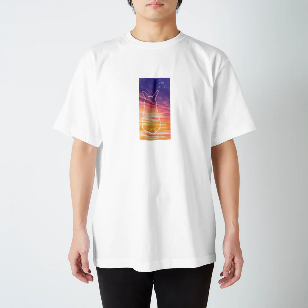 ひぴちゃんねるのショップのsunset_usagi スタンダードTシャツ