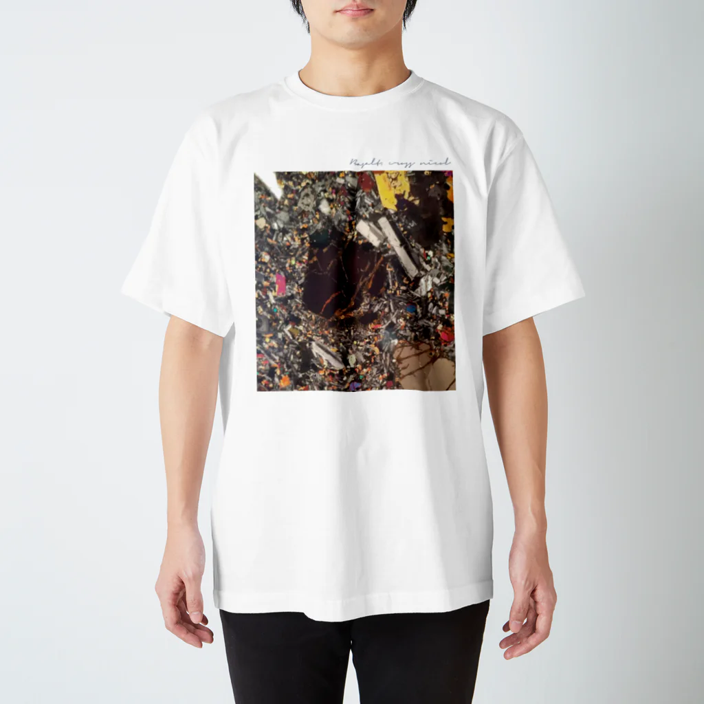 縞々田の薄片 玄武岩 クロス Regular Fit T-Shirt