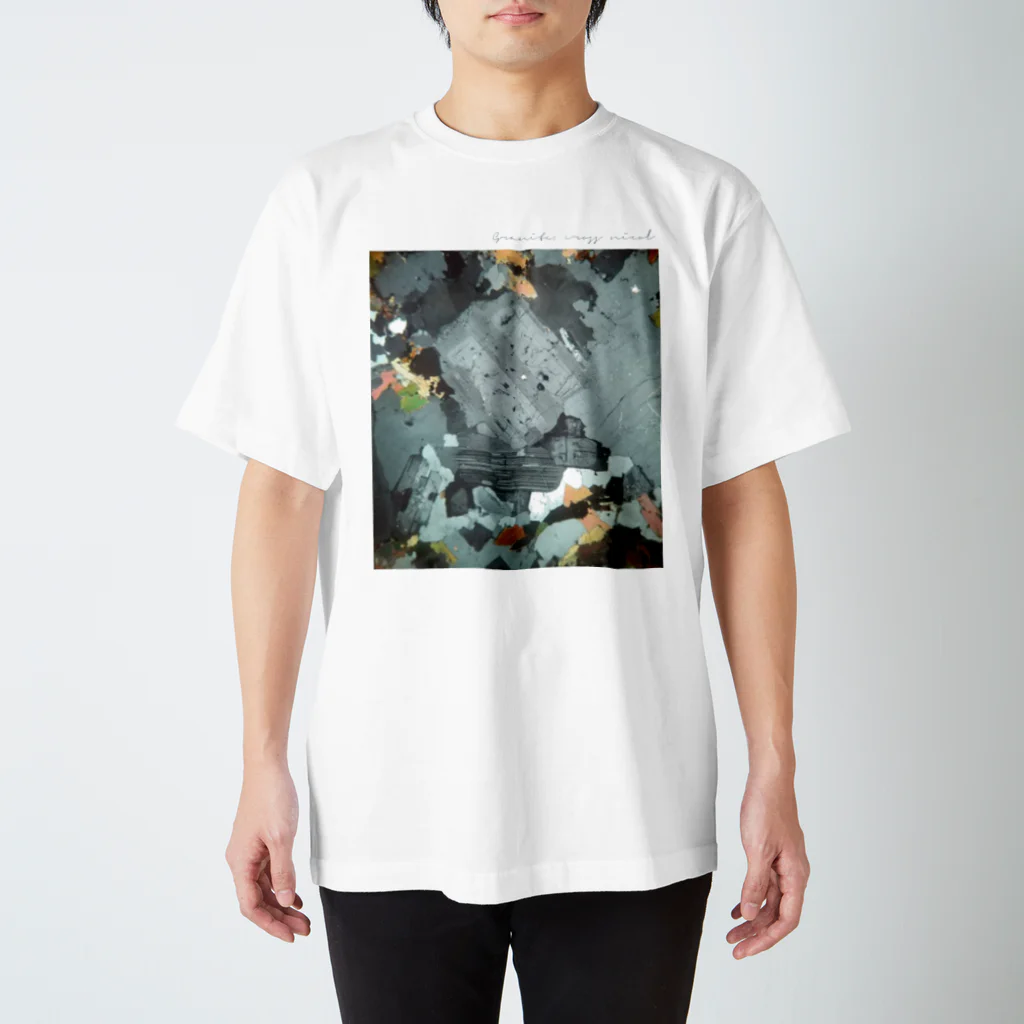 縞々田の薄片 花崗岩 クロス スタンダードTシャツ