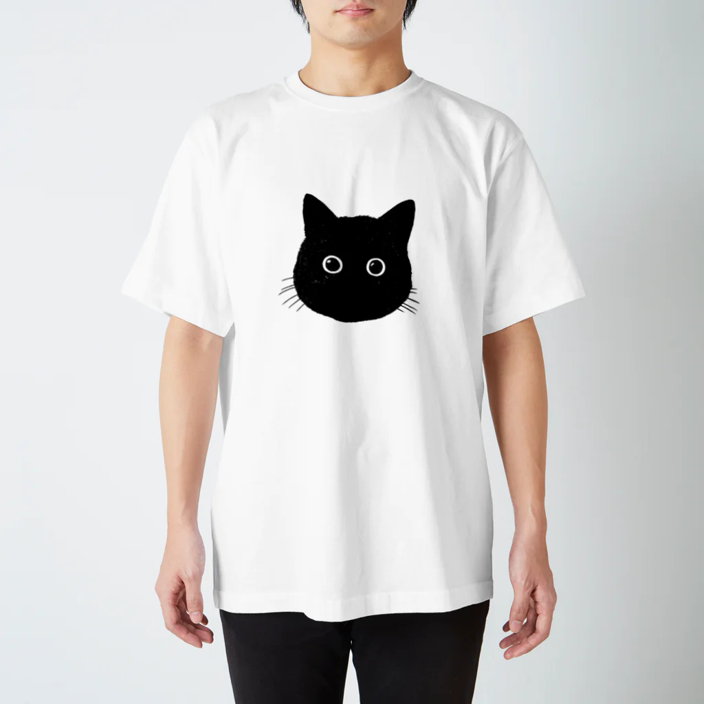 ねこはち🐾イラストレーターののんびり黒にゃん スタンダードTシャツ