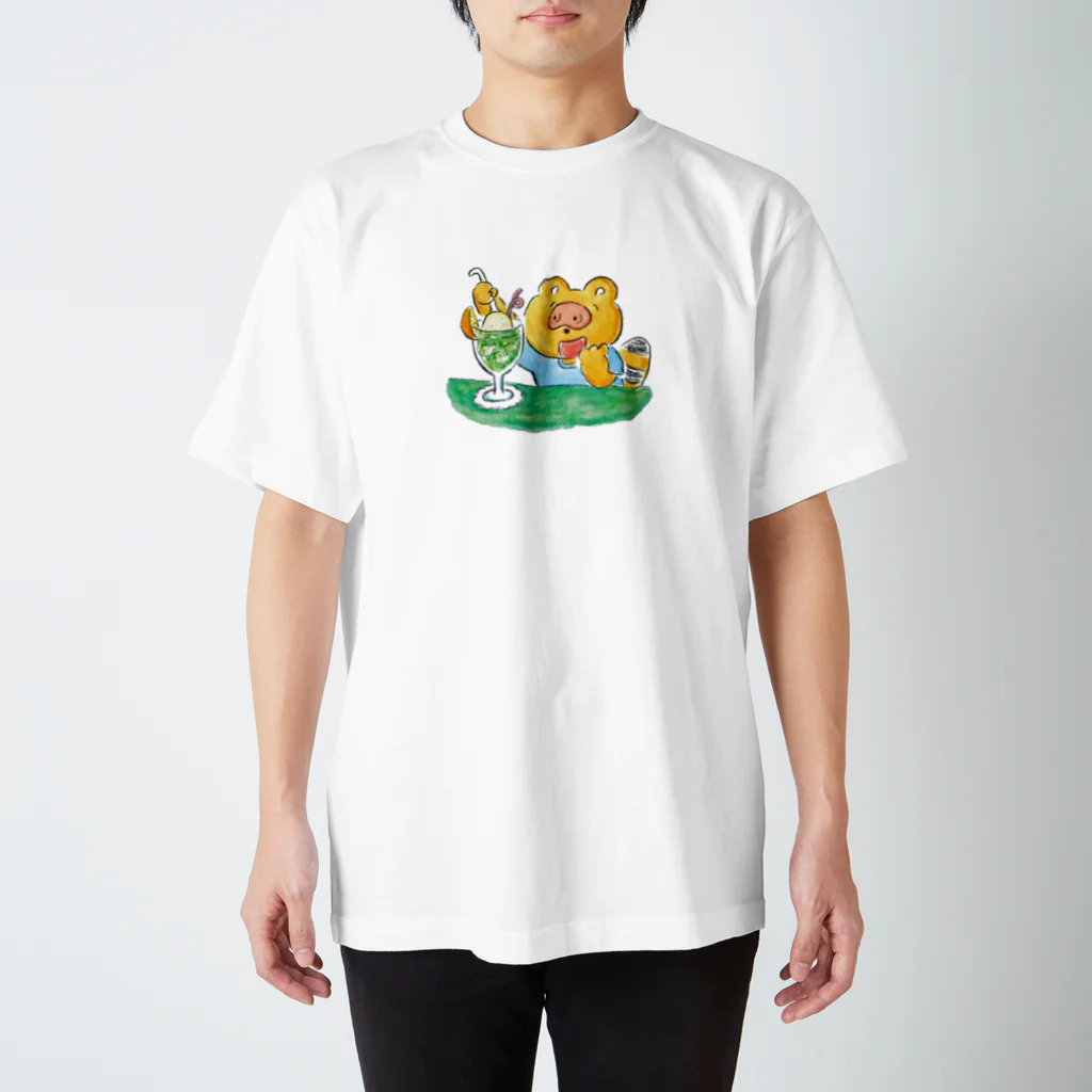 田中チズコのクリームソーダたぬきくんTシャツ スタンダードTシャツ