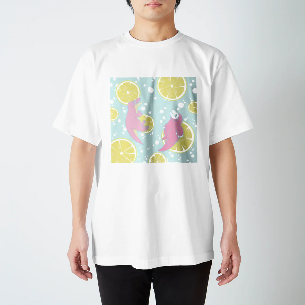 でぃの²(にじょう) ショップのレモンソーダ×古生物 スタンダードTシャツ