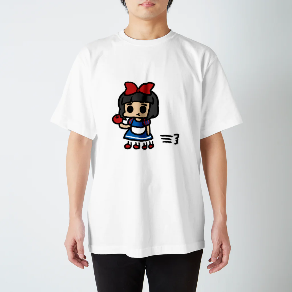 空飛ぶねこちゃん研究所のカサカサ白雪姫 スタンダードTシャツ