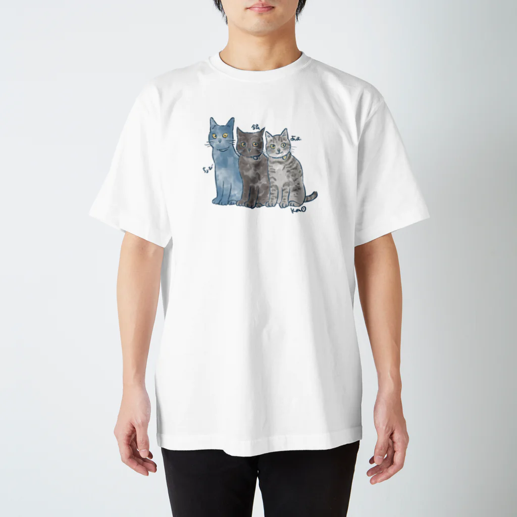 OTANEKO SHOPのちょび、銀、あおグッズ Regular Fit T-Shirt