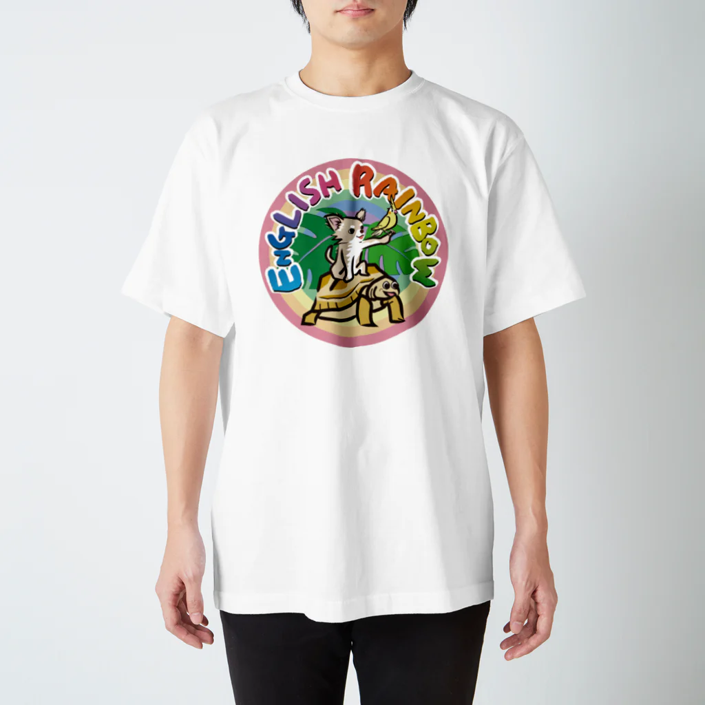 虹乃屋-RainbowKitchen-のENGLISH RAINBOW T スタンダードTシャツ
