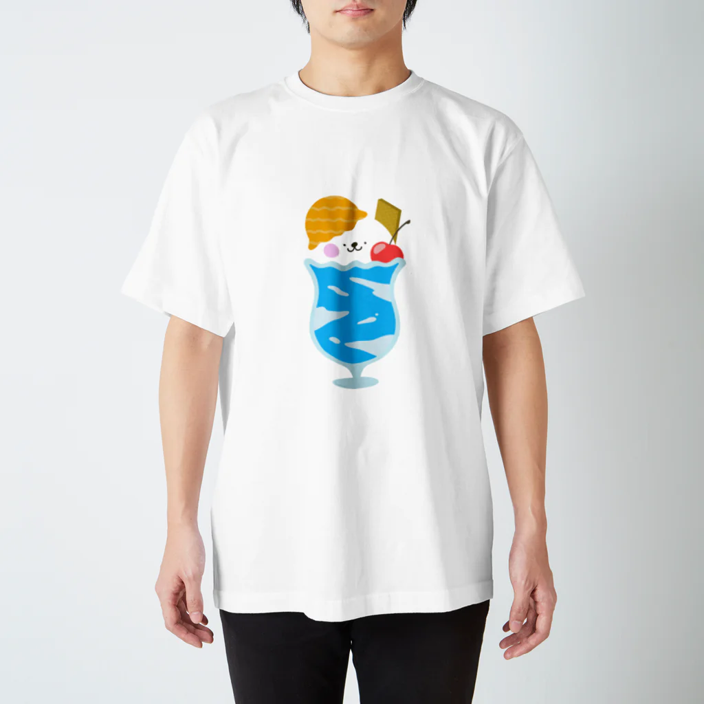 Maison de luneのネコの青空パフェTシャツ Regular Fit T-Shirt