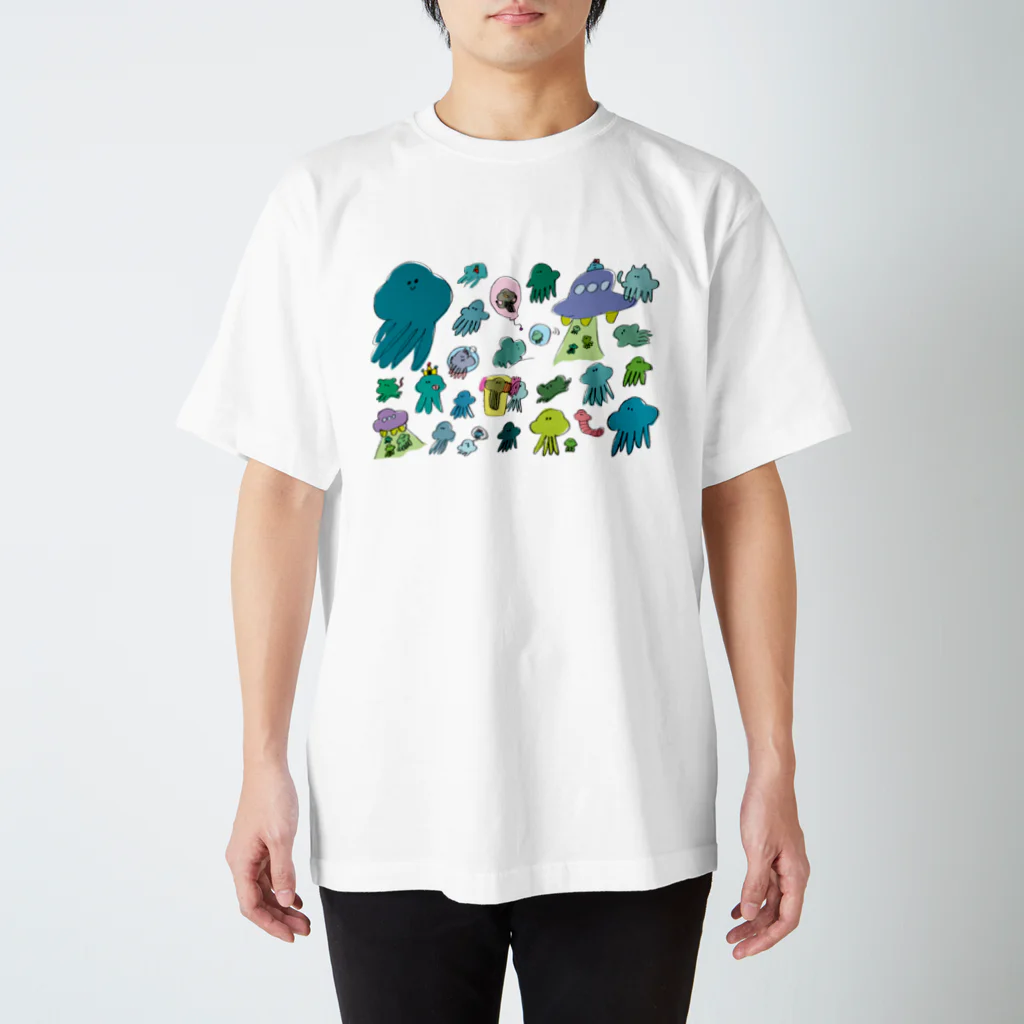 nakashinのうちゅうじんわんさか Regular Fit T-Shirt