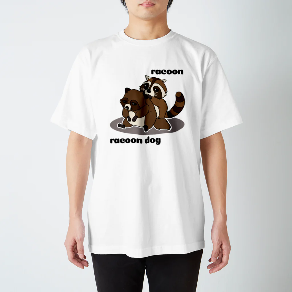 ゆきちまる工房のタヌキ&アライグマ Regular Fit T-Shirt