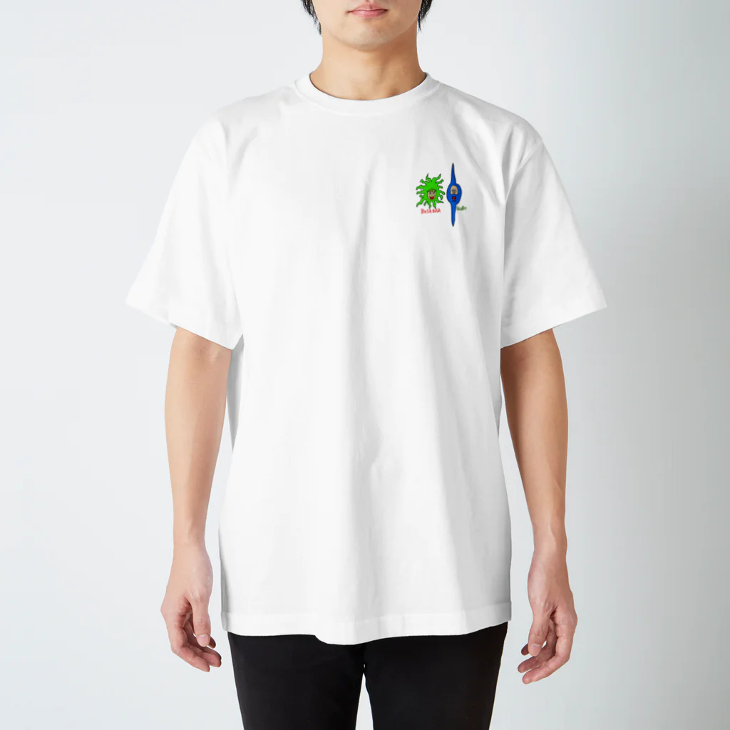 INASBY 髑髏毒郎のボーボー細菌ボサボサ細菌Tシャツ スタンダードTシャツ