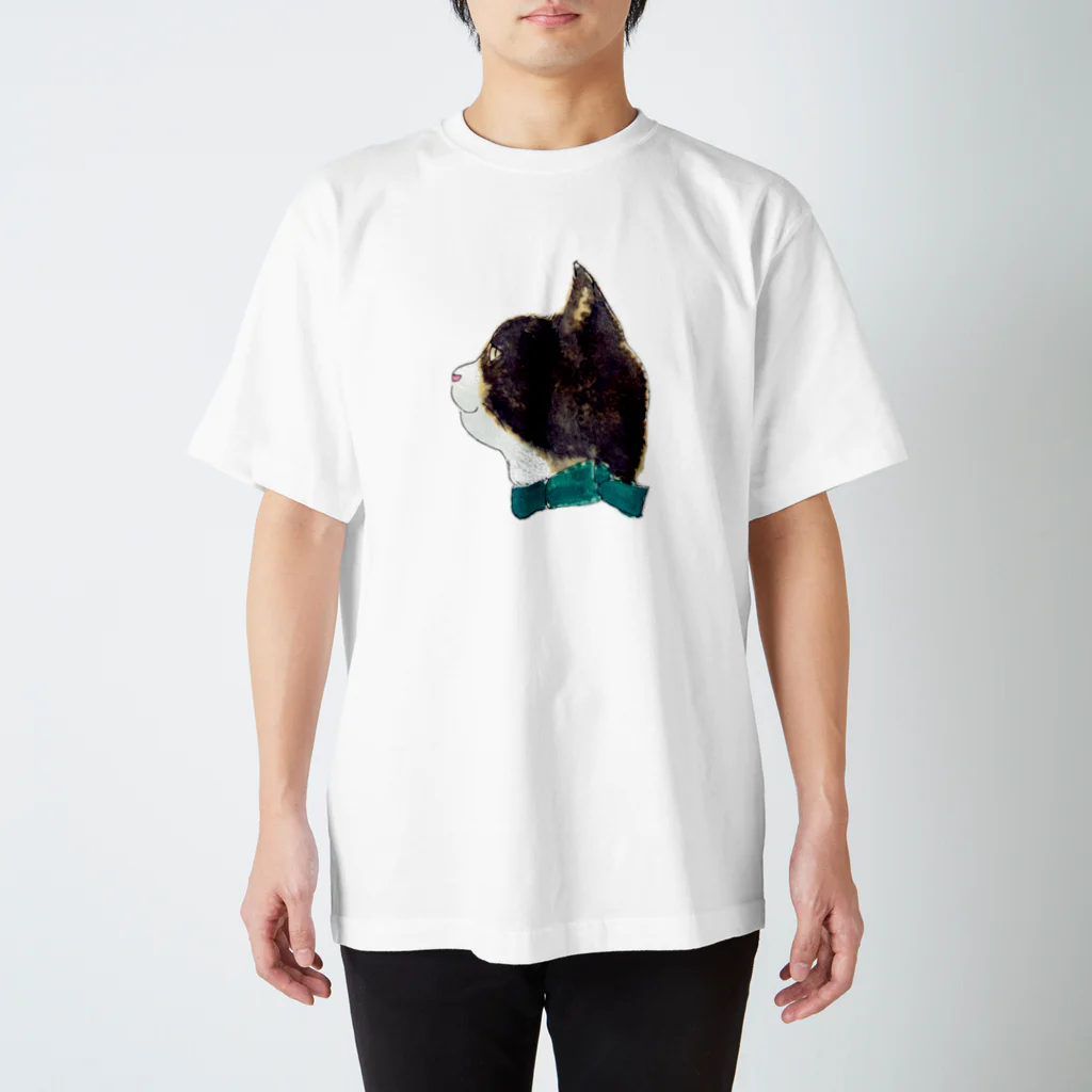 がちPA　秋田♡の結びこんぶ猫 スタンダードTシャツ