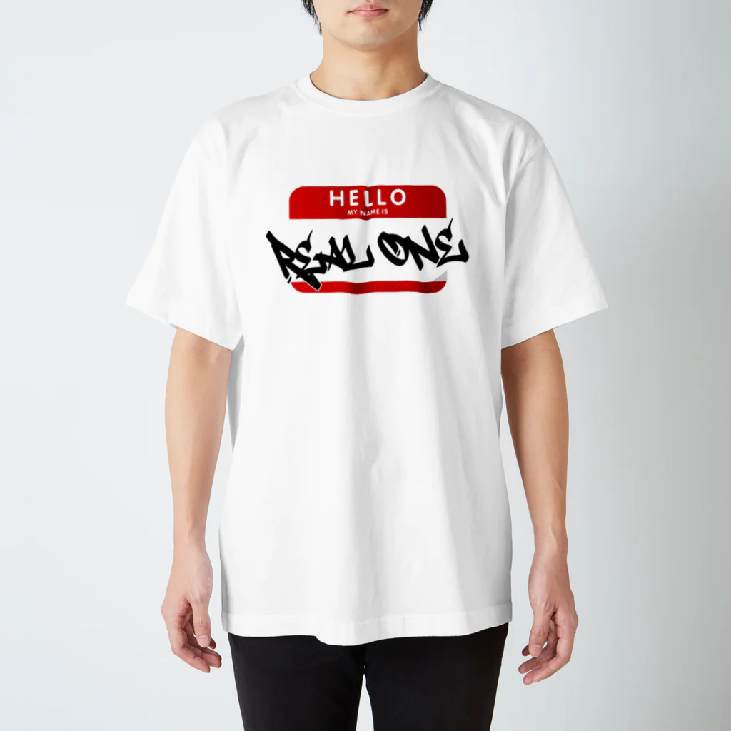 Real OneのHello my name is Regular Fit T-Shirt