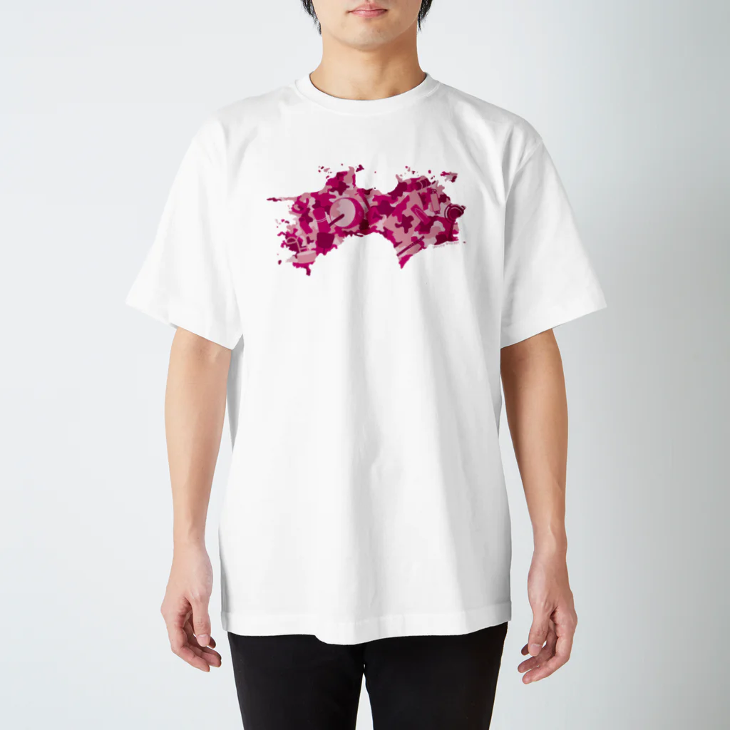 ジェーンのみせ(いっ福商店)のAWAODORI迷彩PINK Regular Fit T-Shirt