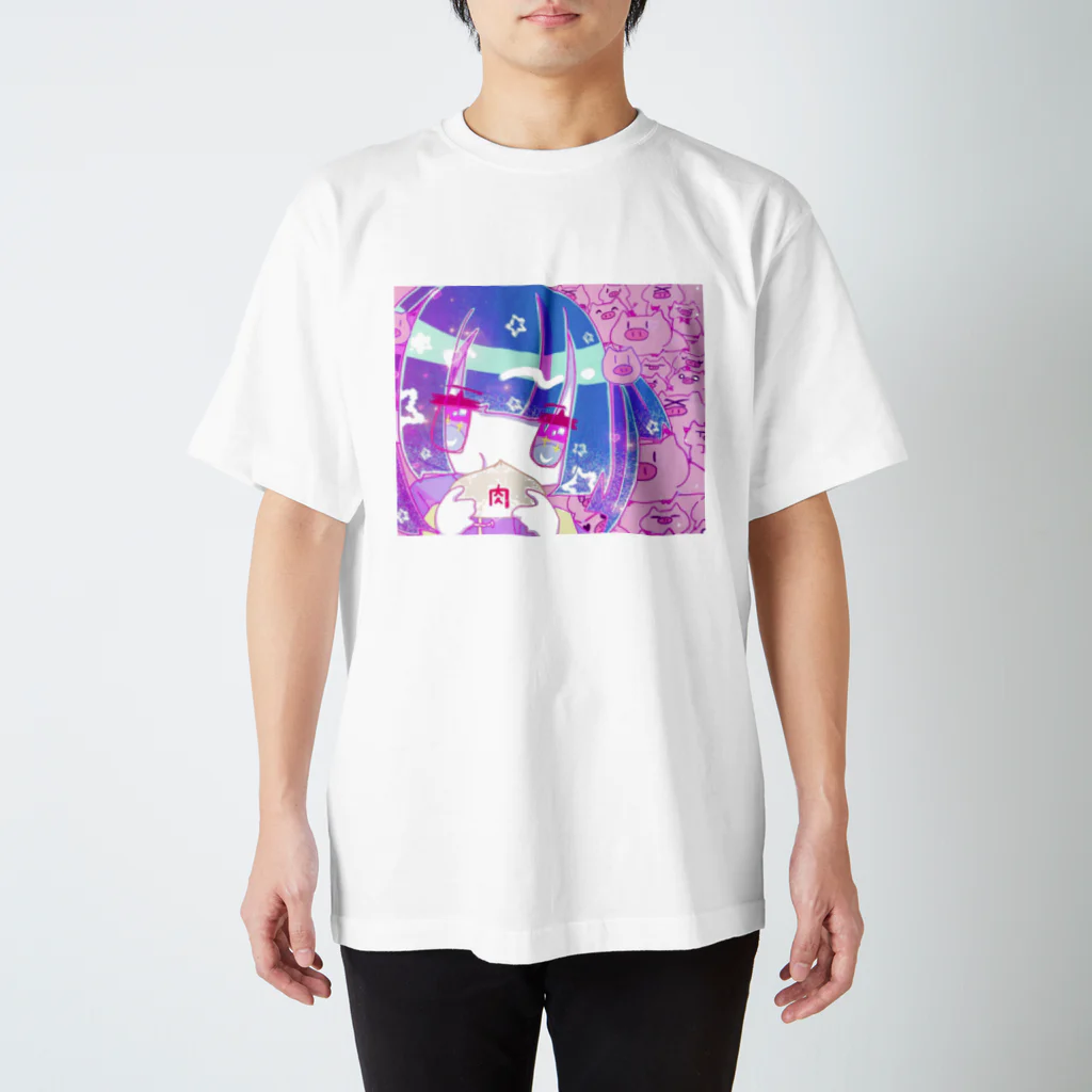 にじゅうよんDの少女と肉まんと豚 Regular Fit T-Shirt