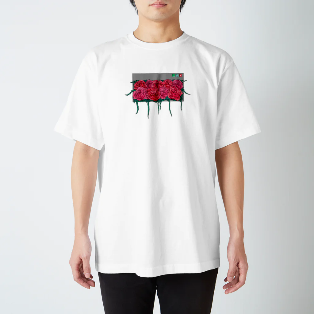 HYBS FOR MEの窓際のお花 (赤) Regular Fit T-Shirt