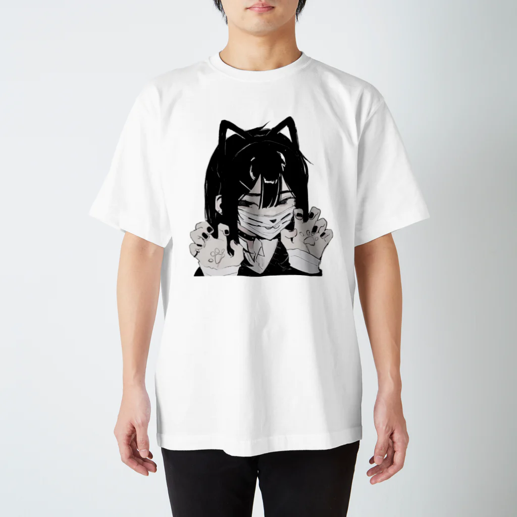 れんのぐっずの黒髪猫ちゃん スタンダードTシャツ