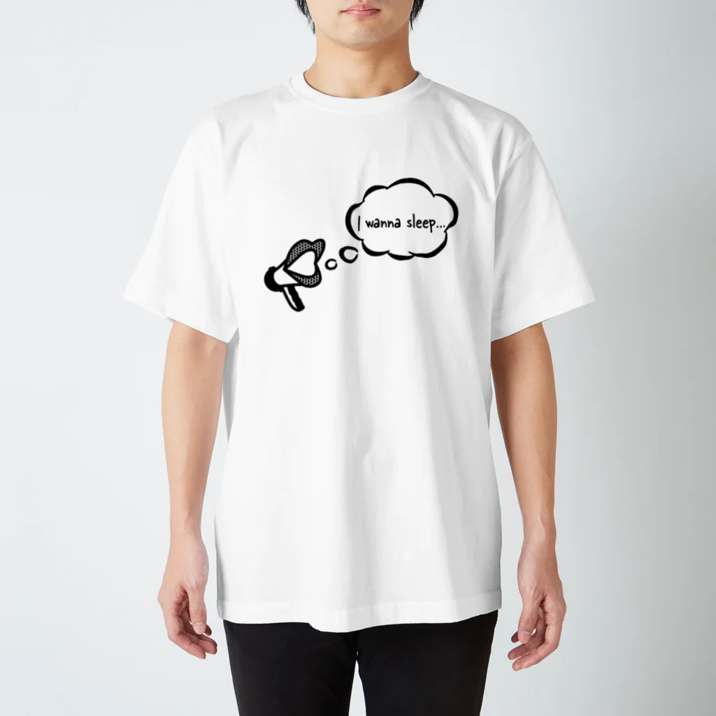 一雫　hitoshizukuのLipMegaphone “I wanna sleep”_BK Regular Fit T-Shirt