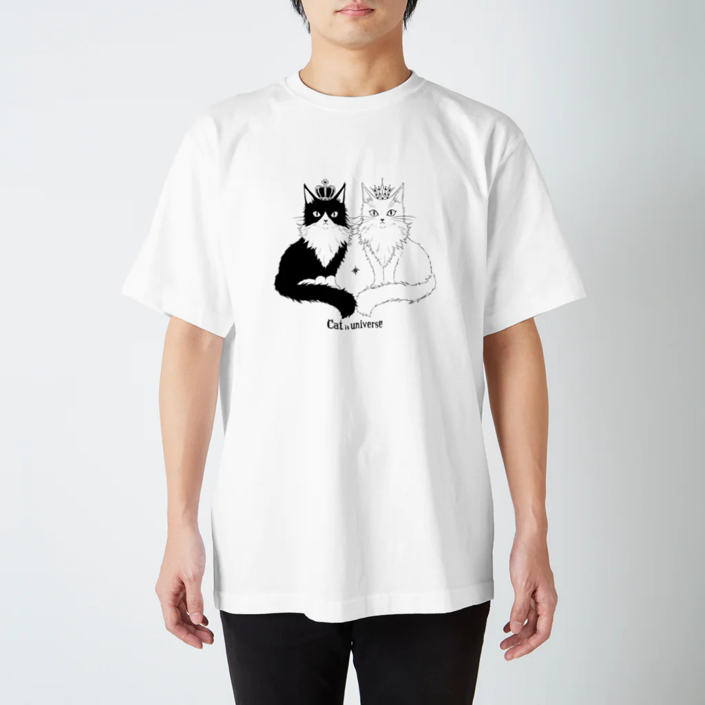 sweets catの冠と二匹のねこ スタンダードTシャツ