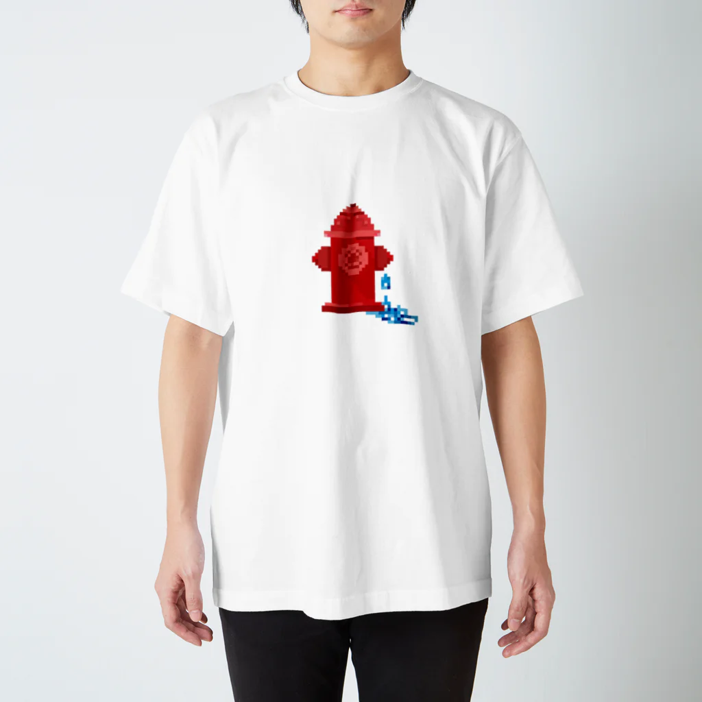 ふろあがり虫描きのアメリカの消火栓(レッド) スタンダードTシャツ