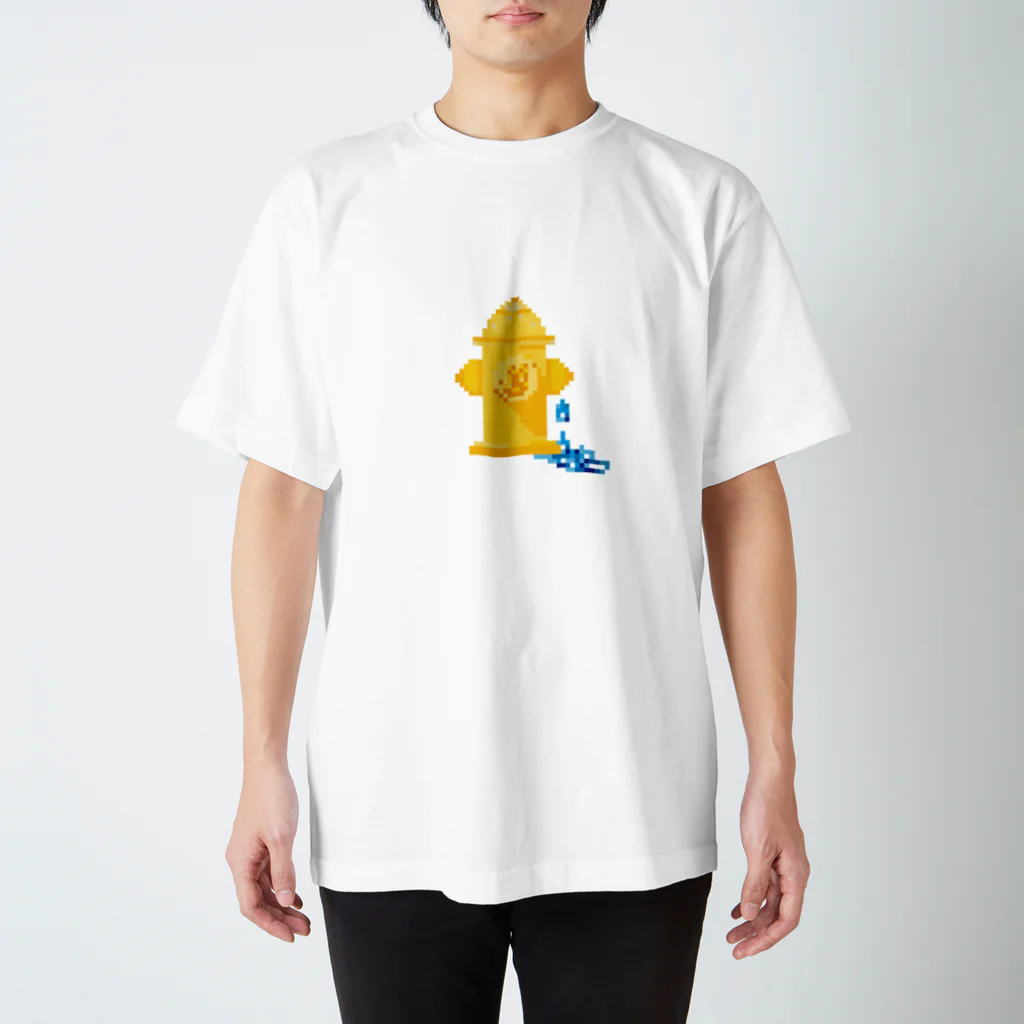 ふろあがり虫描きのアメリカの消火栓(イエロー) スタンダードTシャツ