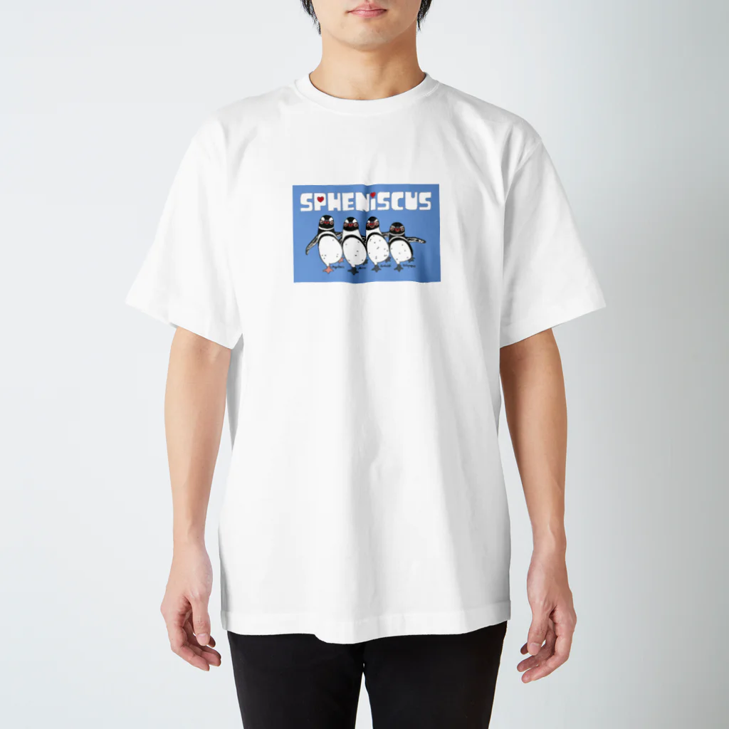 penguininkoのSpheniscus Quartet blueversion💙 Regular Fit T-Shirt