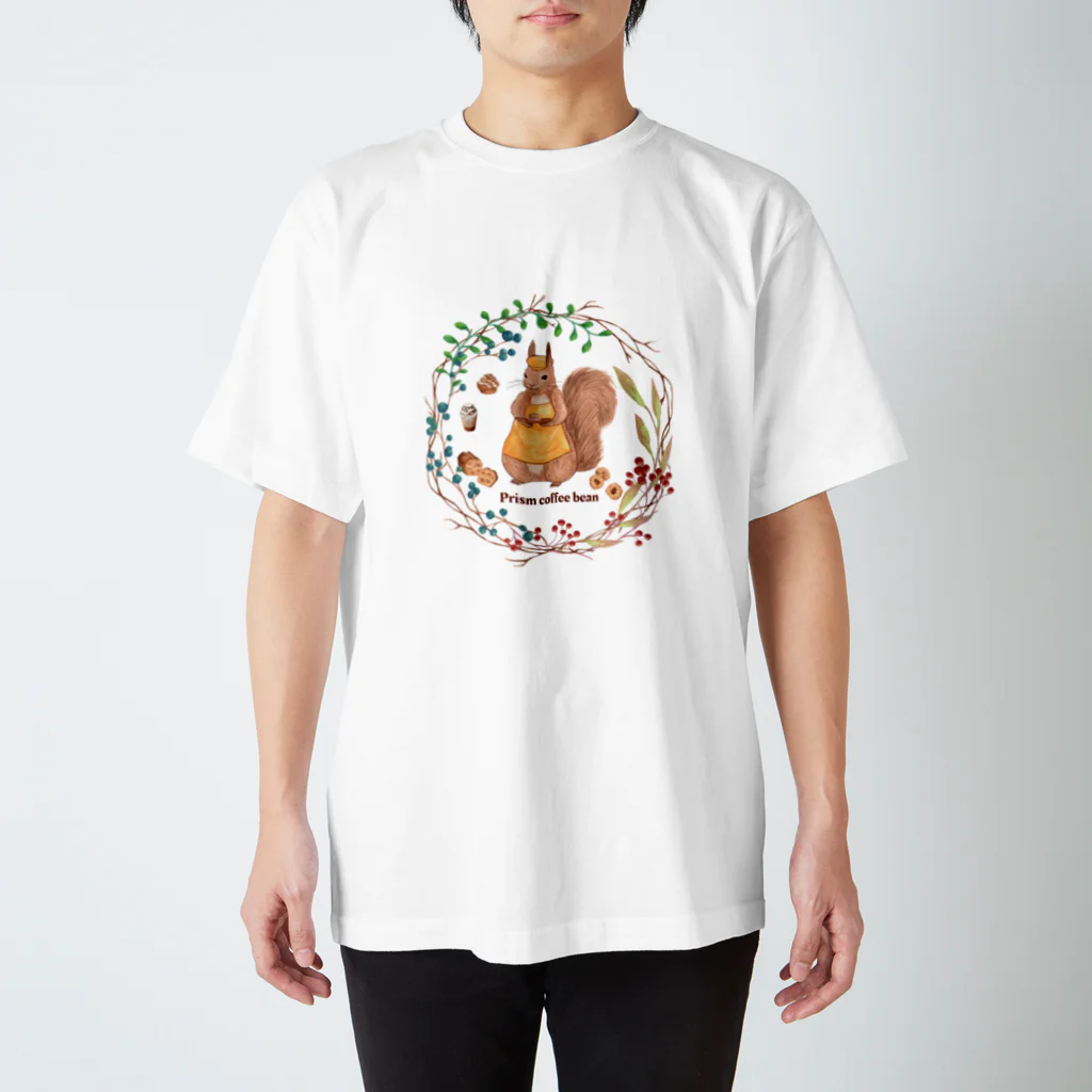 Prism coffee beanの森の木の実のボタニカルカフェ Regular Fit T-Shirt