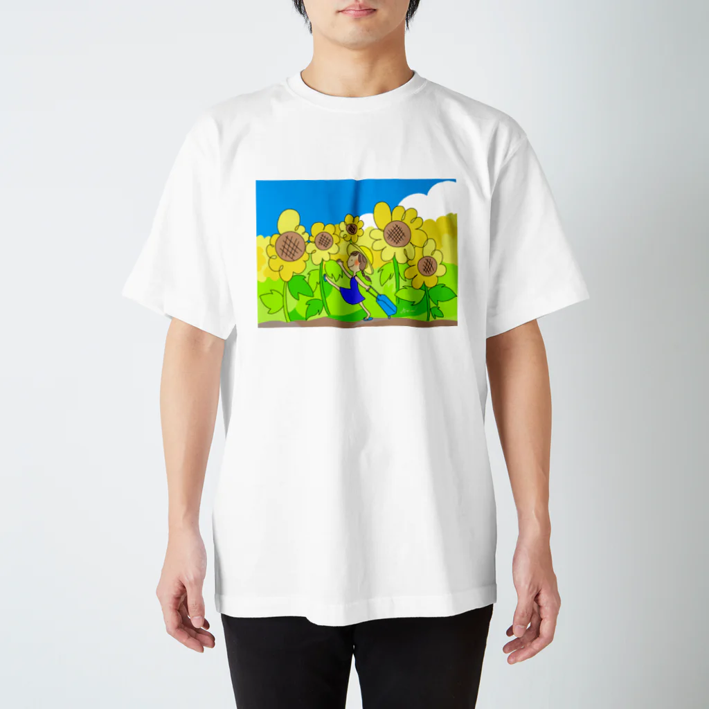 canyouの向日葵のおんなのこ Regular Fit T-Shirt