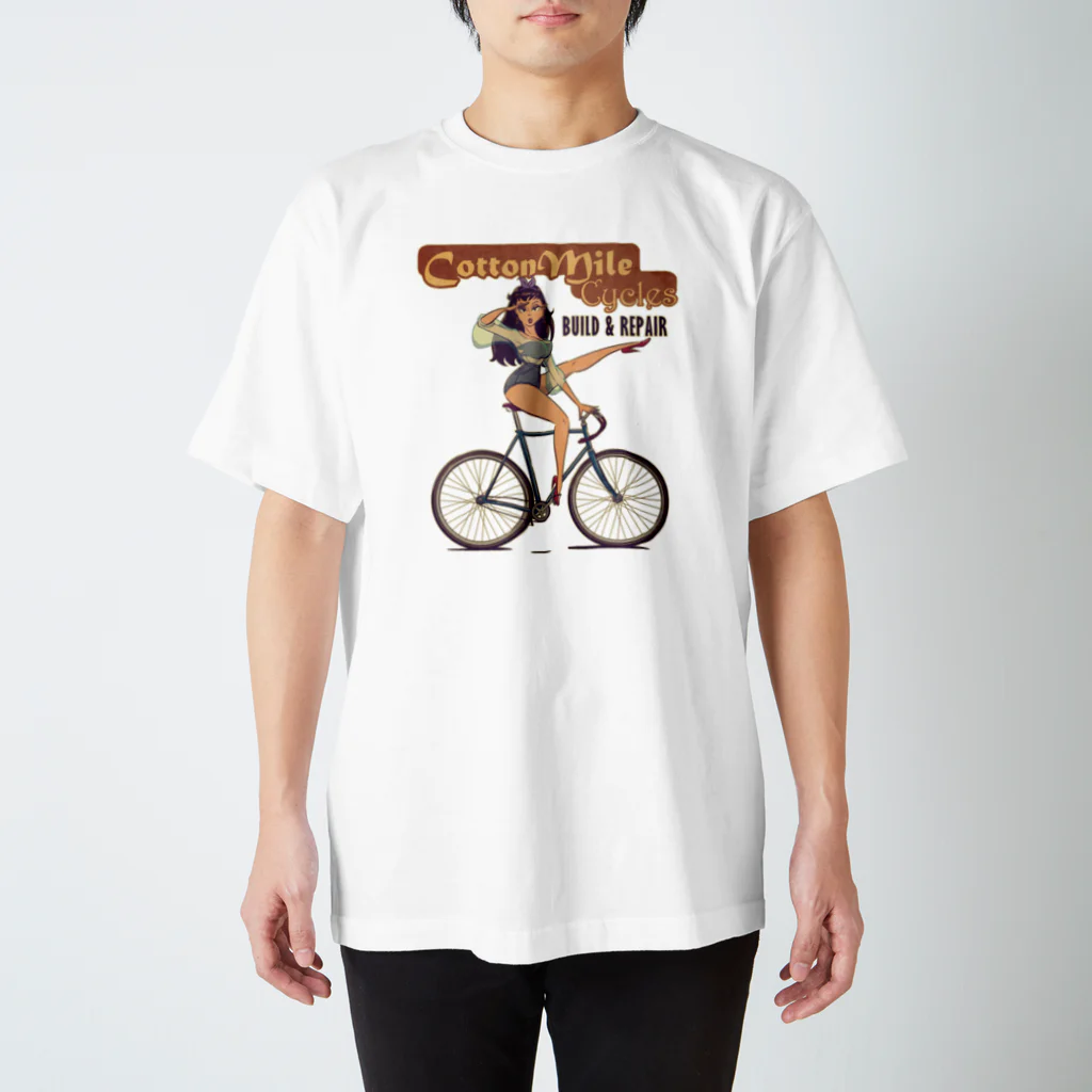 nidan-illustrationの"Cotton Mile Cycles" Regular Fit T-Shirt