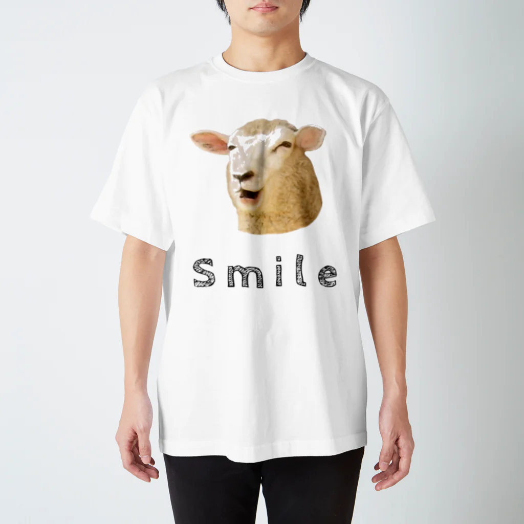 いきもの大好き！ほほえみフレンズのヒツジの素敵な笑顔 スタンダードTシャツ