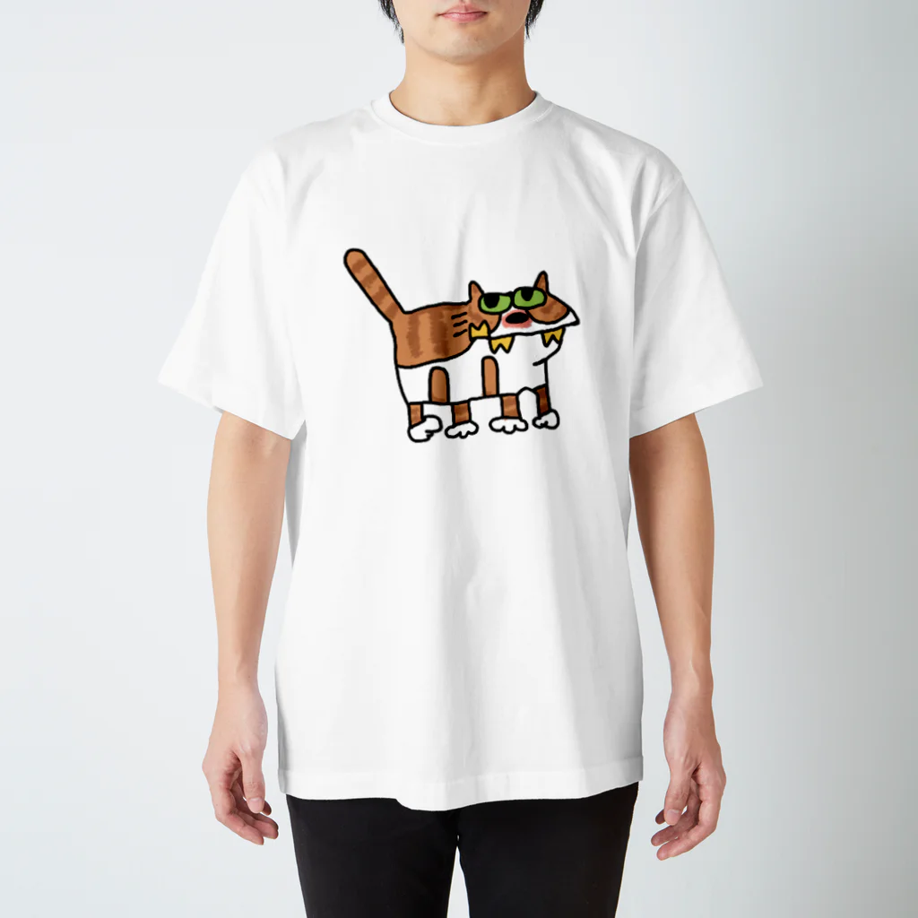 ぴょろりんちょ🐤のキテレツねこスコティッシュ似なかった スタンダードTシャツ