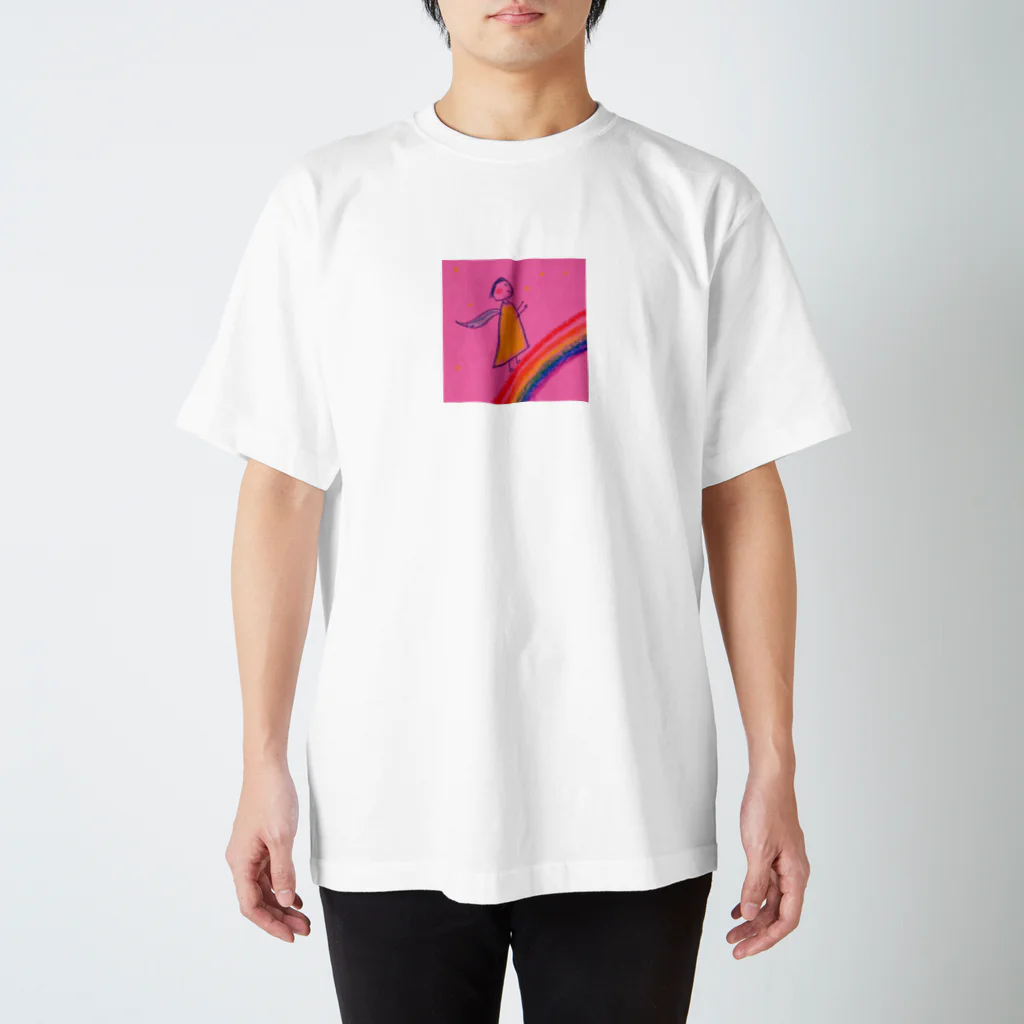 ハッピーエンジェルの虹とエンジェル Regular Fit T-Shirt