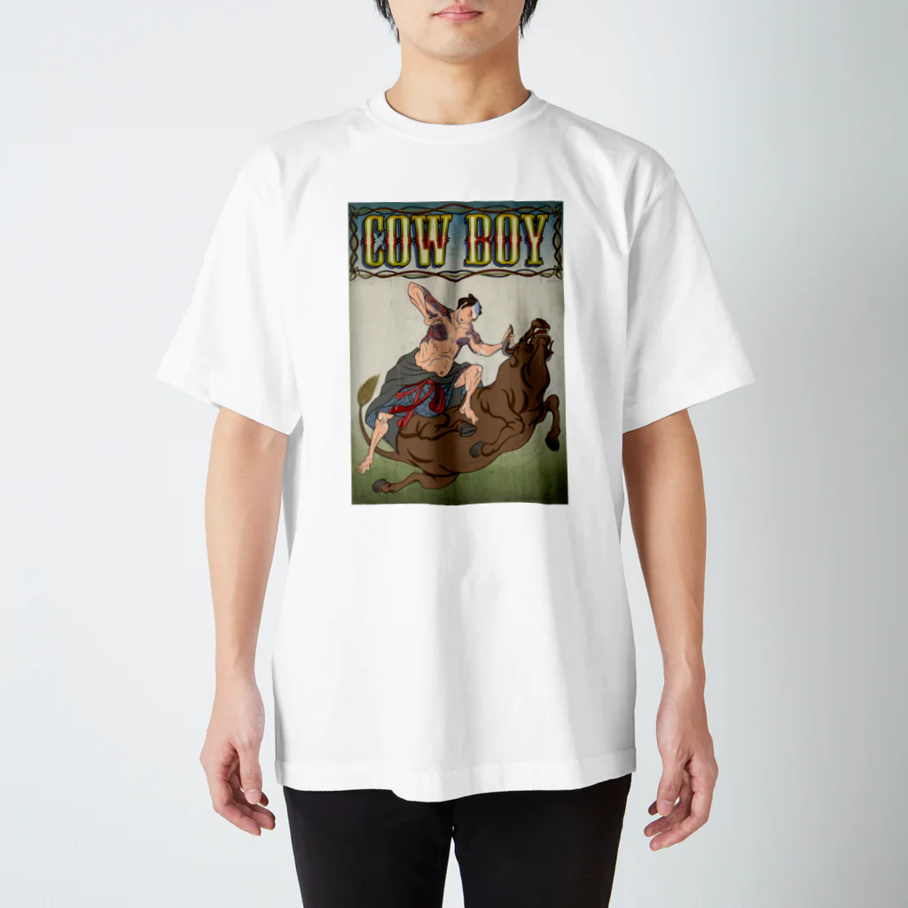 nidan-illustrationの"cow boy"(武者絵) #1 スタンダードTシャツ