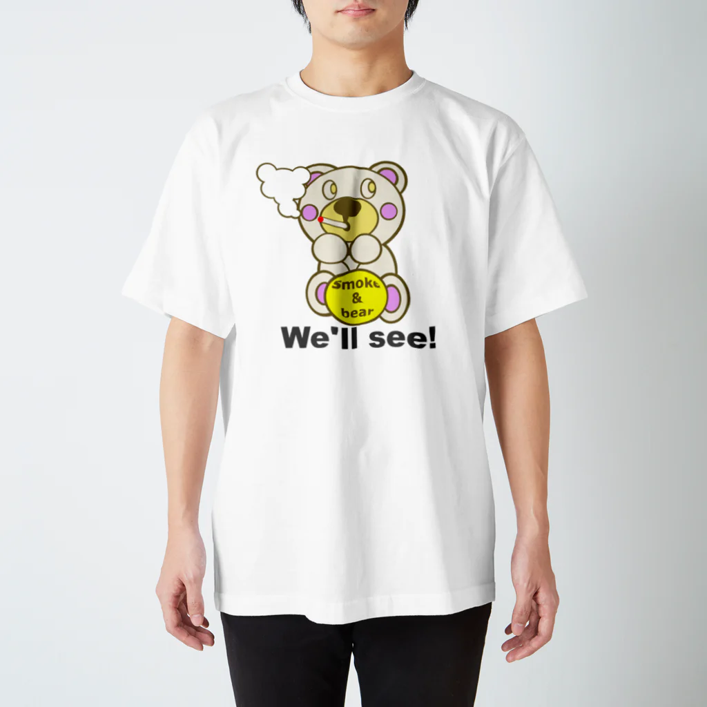 オリジナルデザインTシャツ　SMOKIN'の一服モクモックマ  白 スタンダードTシャツ